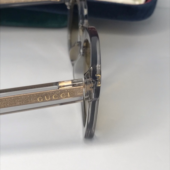 💯 - New Authentic ucci Brown Sunglasses GG0181S 004 50. - Picture 10 of 17